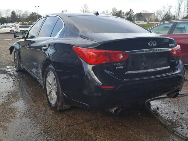 JN1BV7AR1EM696807 - 2014 INFINITI Q50 BASE BLACK photo 3