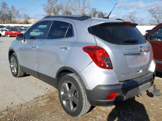 KL4CJBSB4DB205930 - 2013 BUICK ENCORE CON SILVER photo 3