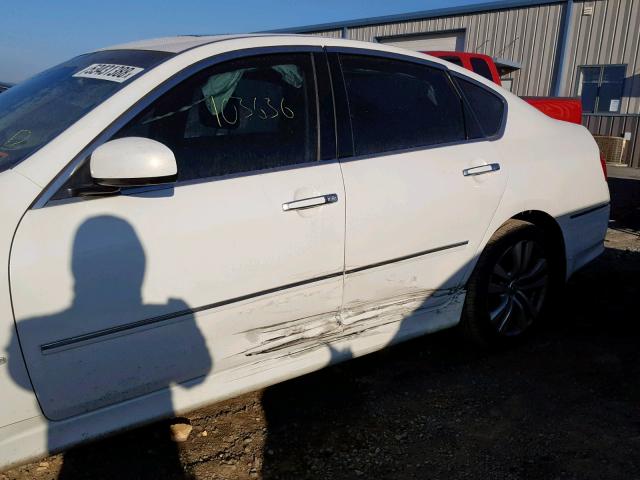 JN1CY0AR7AM961193 - 2010 INFINITI M35 BASE WHITE photo 9