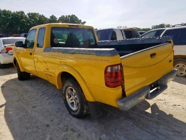 1FTYR14U91PA16279 - 2001 FORD RANGER SUP YELLOW photo 3