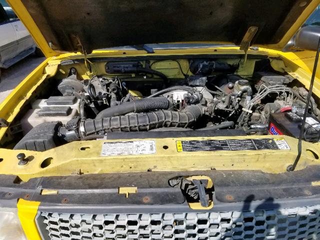 1FTYR14U91PA16279 - 2001 FORD RANGER SUP YELLOW photo 7