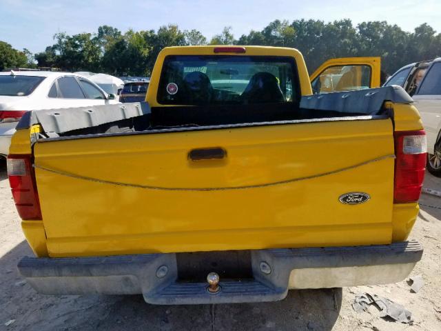 1FTYR14U91PA16279 - 2001 FORD RANGER SUP YELLOW photo 9