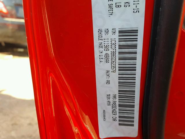 1C3CDFBB6GD623570 - 2016 DODGE DART SXT RED photo 10