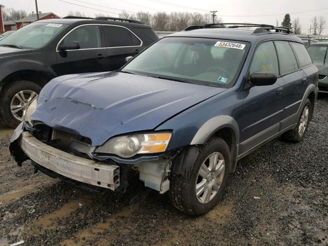 4S4BP61C057388647 - 2005 SUBARU LEGACY OUT BLUE photo 2