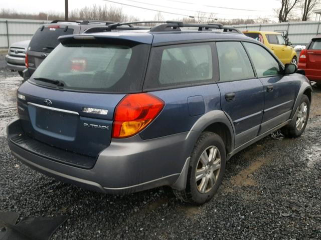 4S4BP61C057388647 - 2005 SUBARU LEGACY OUT BLUE photo 4