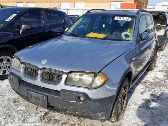 WBXPA73446WC53739 - 2006 BMW X3 2.5I BLUE photo 2