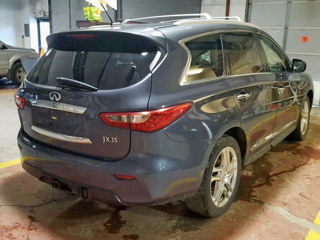 5N1AL0MM3DC322432 - 2013 INFINITI JX35 BASE GRAY photo 4