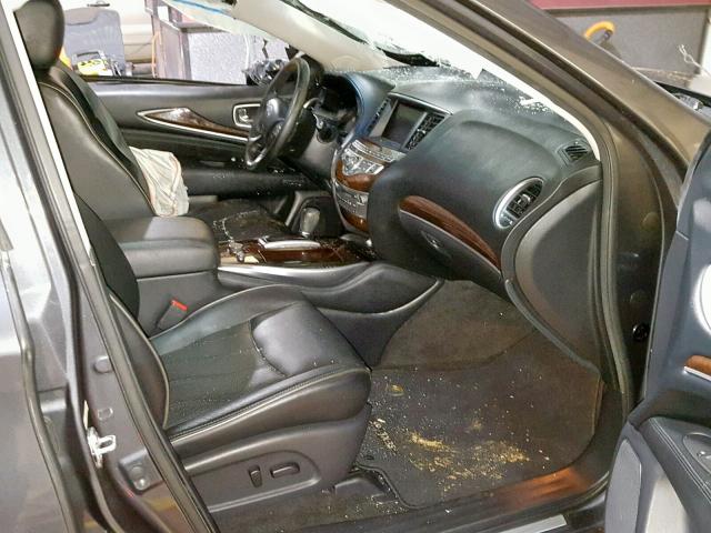 5N1AL0MM3DC322432 - 2013 INFINITI JX35 BASE GRAY photo 5