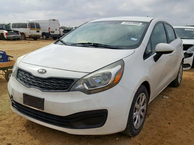 KNADM4A31C6065718 - 2012 KIA RIO LX WHITE photo 2