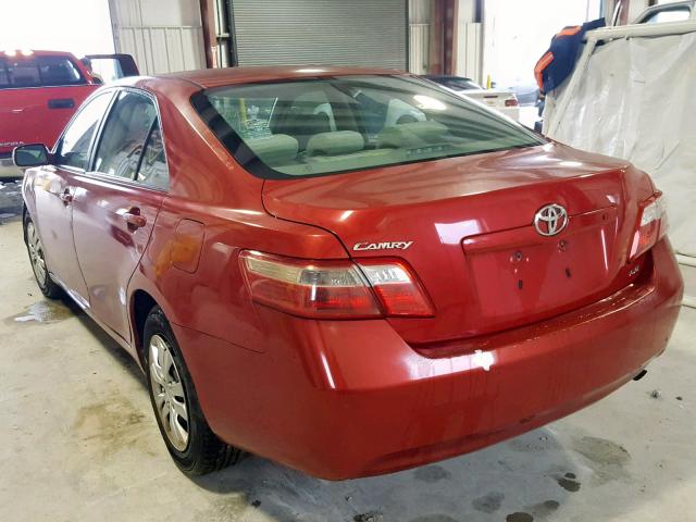 4T1BE46K47U128184 - 2007 TOYOTA CAMRY CE RED photo 3