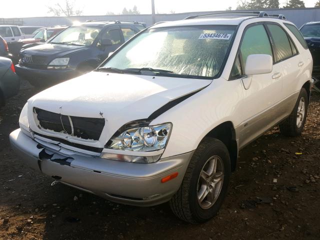 JTJHF10U210233483 - 2001 LEXUS RX 300 WHITE photo 2