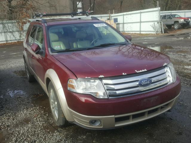 1FMDK08W78GA30244 - 2008 FORD TAURUS X E MAROON photo 1