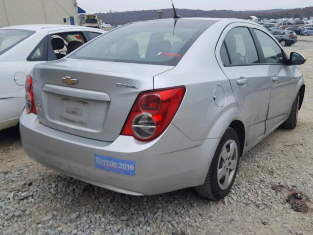 1G1JA5SH4E4240274 - 2014 CHEVROLET SONIC LS SILVER photo 4