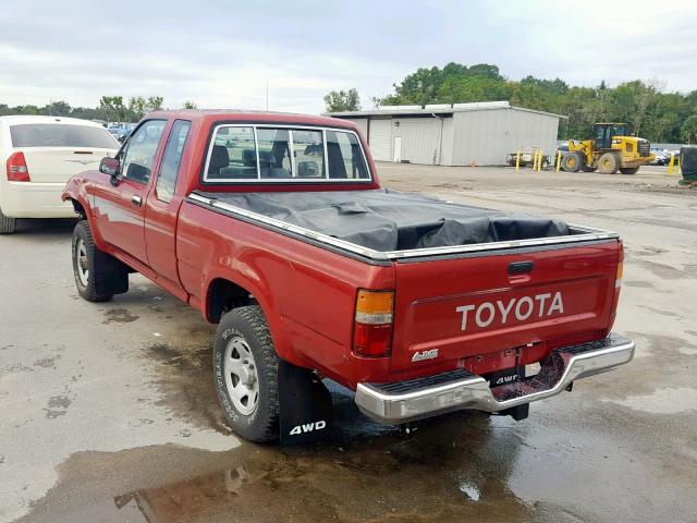 JT4RN13P4N6045776 - 1992 TOYOTA PICKUP 1/2 RED photo 3