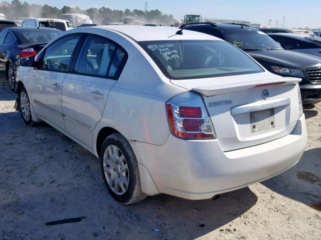 3N1AB6AP0CL689951 - 2012 NISSAN SENTRA 2.0 WHITE photo 3