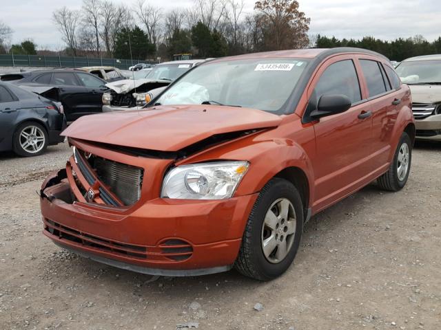 1B3HB28B58D638085 - 2008 DODGE CALIBER ORANGE photo 2