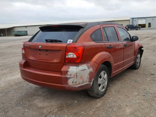 1B3HB28B58D638085 - 2008 DODGE CALIBER ORANGE photo 4