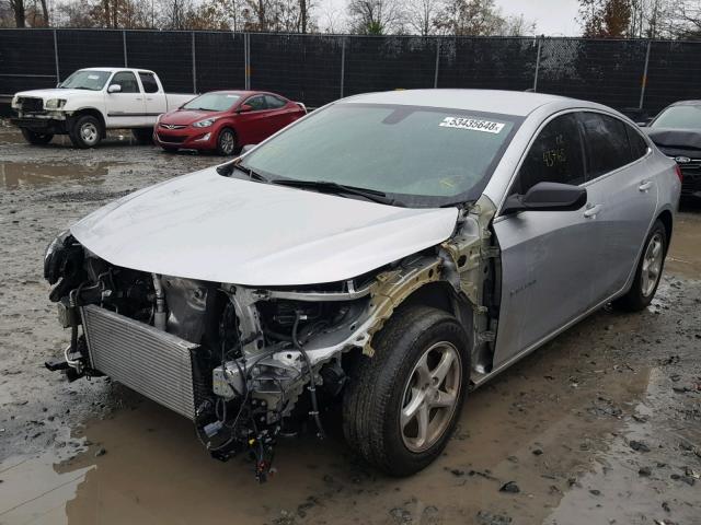 1G1ZB5STXHF132996 - 2017 CHEVROLET MALIBU LS 银色 照片 2