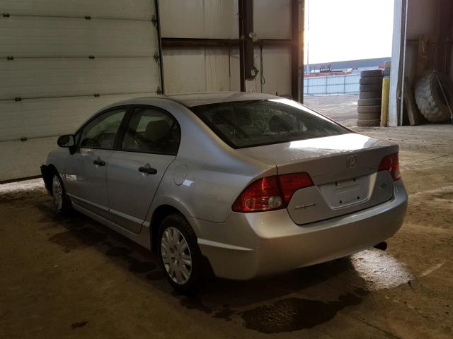 2HGFA16317H021249 - 2007 HONDA CIVIC DX SILVER photo 3