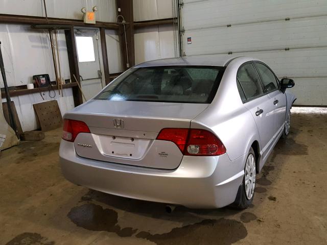 2HGFA16317H021249 - 2007 HONDA CIVIC DX SILVER photo 4