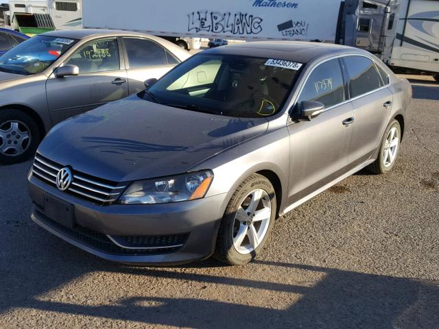 1VWBP7A32CC062747 - 2012 VOLKSWAGEN PASSAT SE CHARCOAL photo 2