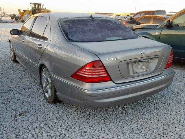 WDBNG70J86A463654 - 2006 MERCEDES-BENZ S 430 GRAY photo 3
