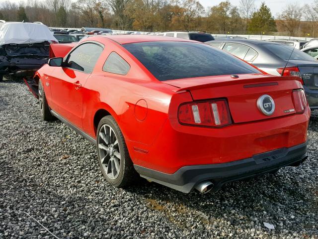 1ZVBP8CF4B5142972 - 2011 FORD MUSTANG GT RED photo 3