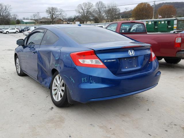 2HGFG3B90CH507212 - 2012 HONDA CIVIC EXL BLUE photo 3