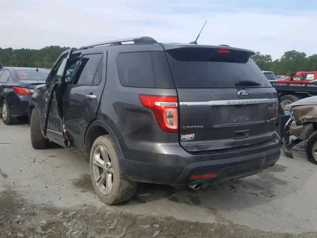 1FM5K7F80FGA12070 - 2015 FORD EXPLORER L GRAY photo 3