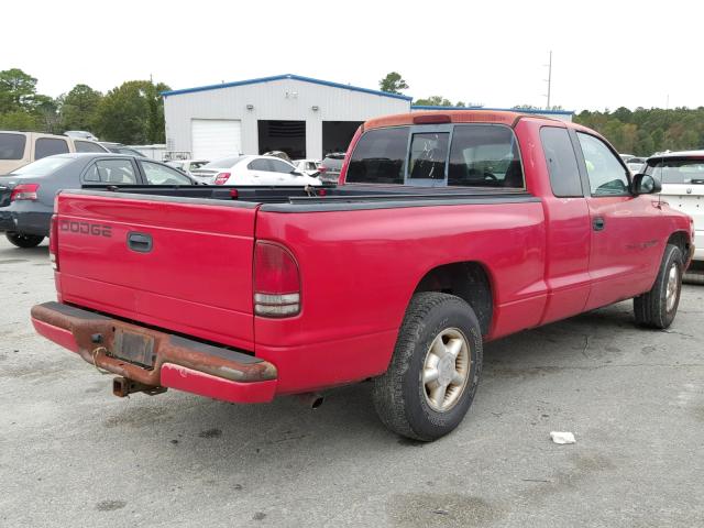 1B7GL23X5VS162230 - 1997 DODGE DAKOTA RED photo 4