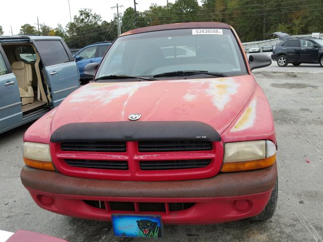 1B7GL23X5VS162230 - 1997 DODGE DAKOTA RED photo 9