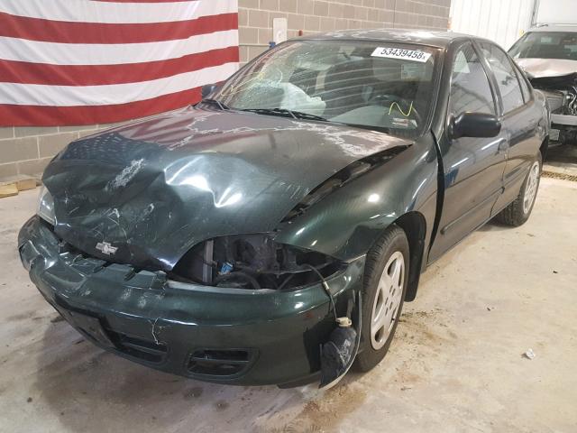 1G1JF524327451376 - 2002 CHEVROLET CAVALIER L GREEN photo 2