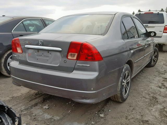 2HGES16385H025658 - 2005 HONDA CIVIC DX V GRAY photo 4