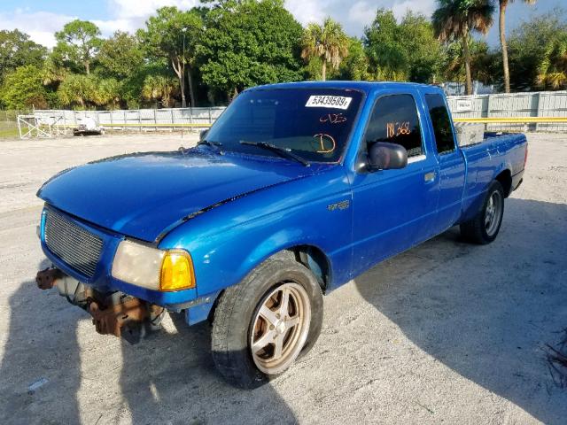 1FTYR14E71TA24638 - 2001 FORD RANGER SUP BLUE photo 2