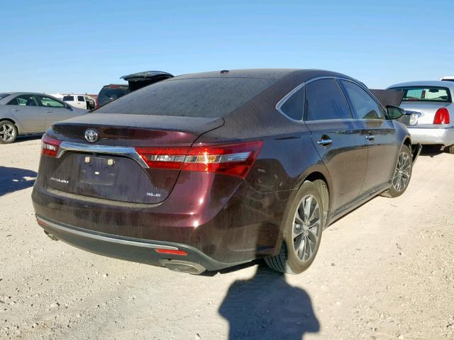 4T1BK1EB3GU225594 - 2016 TOYOTA AVALON XLE BURGUNDY photo 4