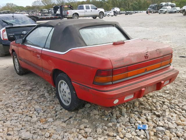 1C3XU4530PF661195 - 1993 CHRYSLER LEBARON RED photo 3