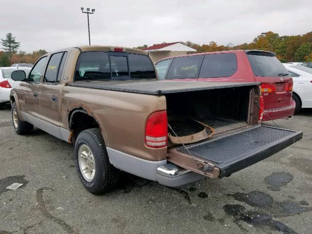 1B7GL2AX6YS695436 - 2000 DODGE DAKOTA QUA TAN photo 3