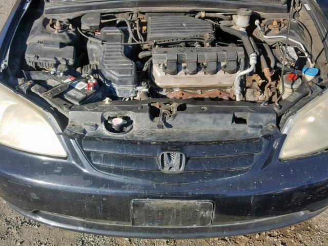 2HGES26783H613694 - 2003 HONDA CIVIC EX BLACK photo 7