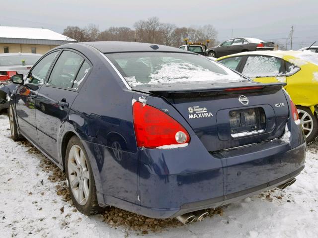 1N4BA41E78C835990 - 2008 NISSAN MAXIMA SE BLUE photo 3