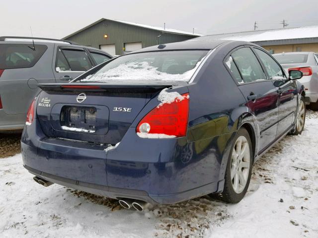 1N4BA41E78C835990 - 2008 NISSAN MAXIMA SE BLUE photo 4