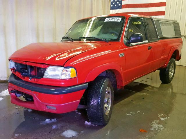 4F4YR16V51TM31345 - 2001 MAZDA B3000 CAB RED photo 2