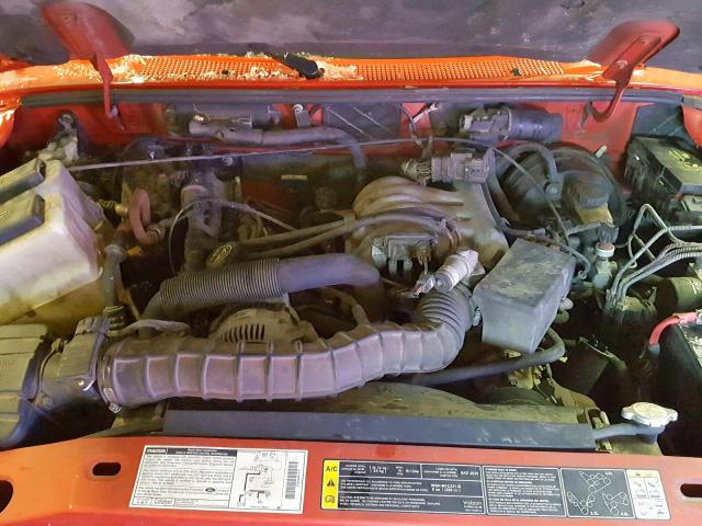 4F4YR16V51TM31345 - 2001 MAZDA B3000 CAB RED photo 7