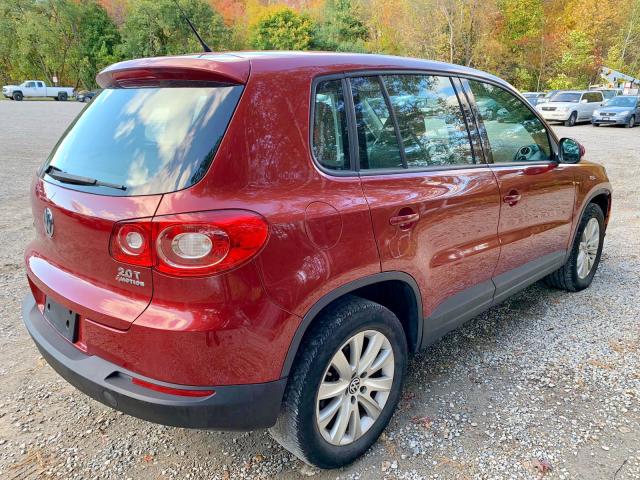 WVGBV7AX7AW003549 - 2010 VOLKSWAGEN TIGUAN SE RED photo 4