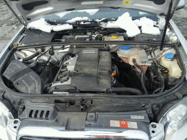 WAUDF68E05A424487 - 2005 AUDI A4 2.0T QU SILVER photo 7