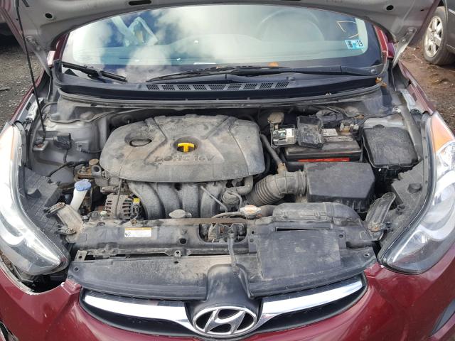 5NPDH4AE1CH099463 - 2012 HYUNDAI ELANTRA MAROON photo 7