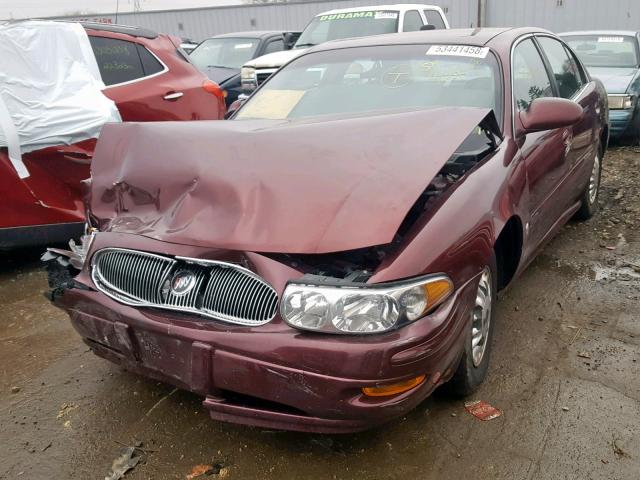 1G4HP52K35U177406 - 2005 BUICK LESABRE CU BURGUNDY photo 2