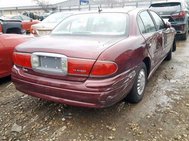 1G4HP52K35U177406 - 2005 BUICK LESABRE CU BURGUNDY photo 4