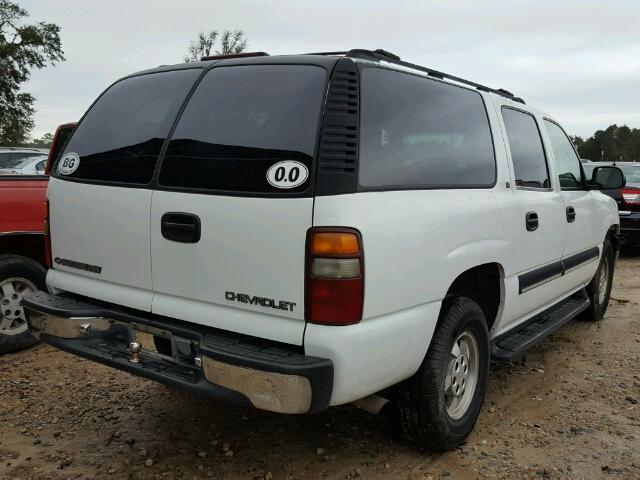 1GNEC16T11J205009 - 2001 CHEVROLET SUBURBAN WHITE photo 4