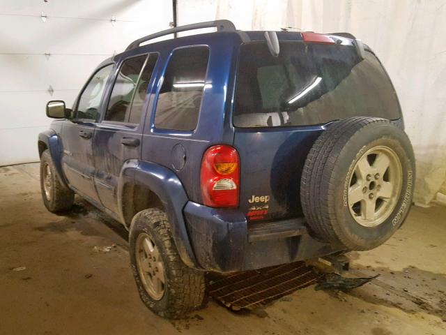 1J4GL58K33W514123 - 2003 JEEP LIBERTY LI BLUE photo 3