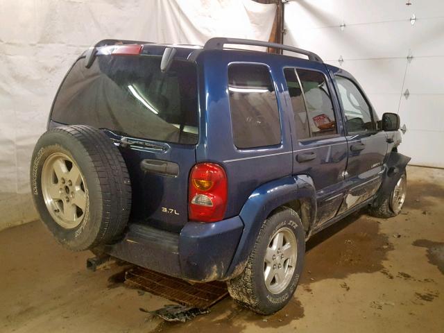 1J4GL58K33W514123 - 2003 JEEP LIBERTY LI BLUE photo 4